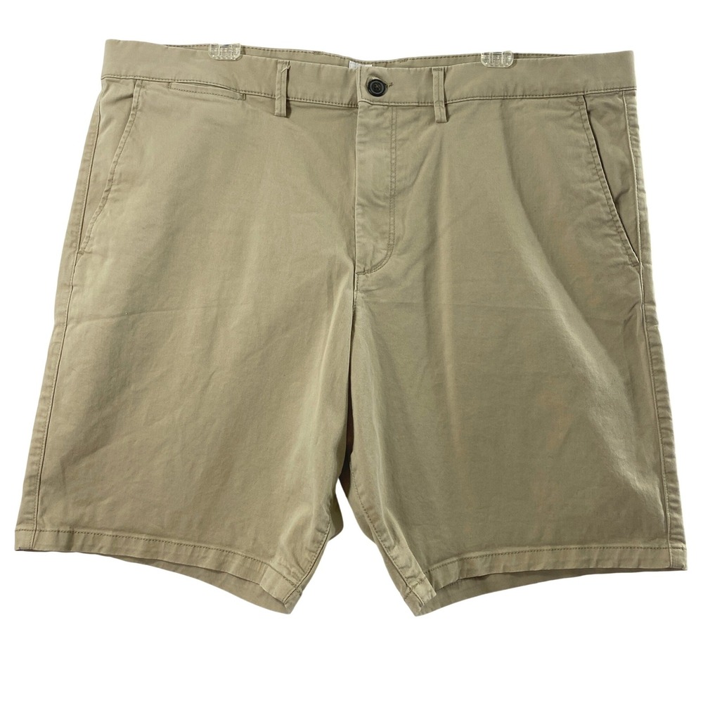 Gap Essential Khaki Men 40 Shorts Tan Chino 10" Inseam Flat Front Casual Stretch